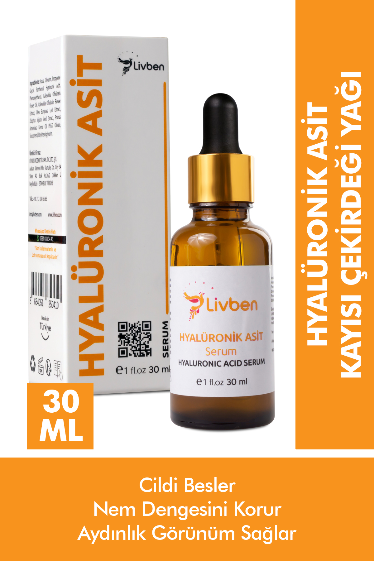 Livben ® Aloe Vera Therapy Vücut Losyonu 200 ml ve Hyalüronik Asit Serum 30 ml